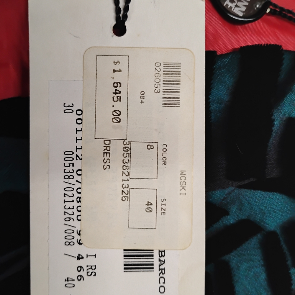 Versace Teal Rayon Silk Blend